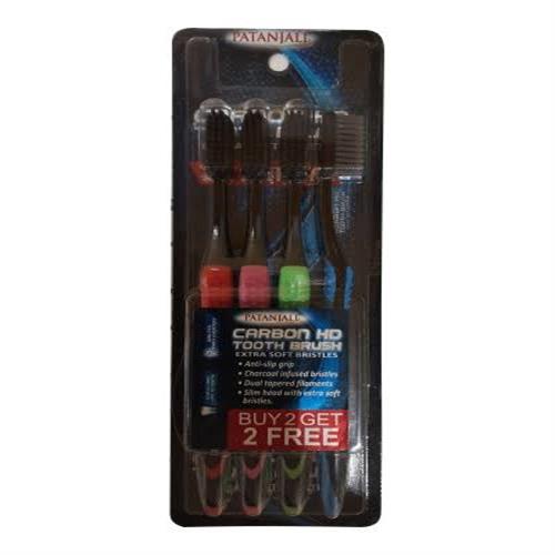 patanjali CARBON HD toothbrush buy 2 get 2 free