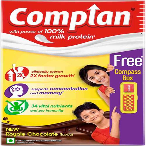 COMPLAN Royale Chocolate 500gm Refill Free Pencil Box  500 g