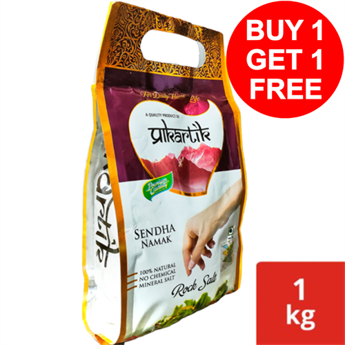 Prakartik premium sendha namak rock salt 1 KG BUY 1 GET 1 FREE