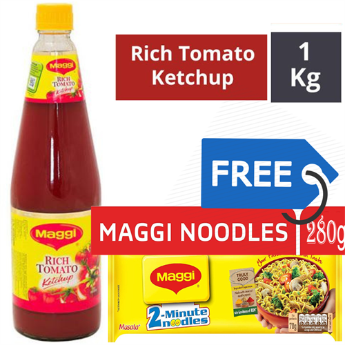 Maggi Rich 1 kg Tomato Ketchup Free Maggi Masala 2 minute instant Noodles 280 gm