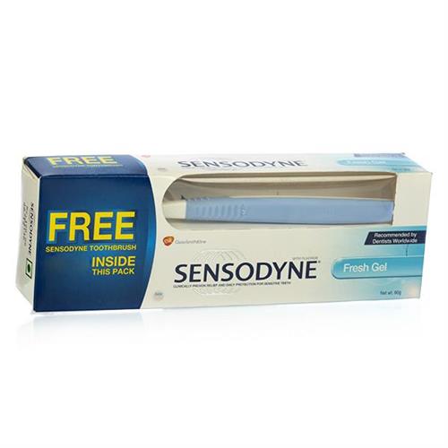 Sensodyne Fresh gel Toothpaste 150gm FREE toothbrush worth RS 60