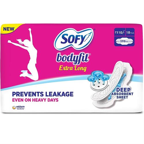 Sofy Extra Long Body Fit Pads 18 pads