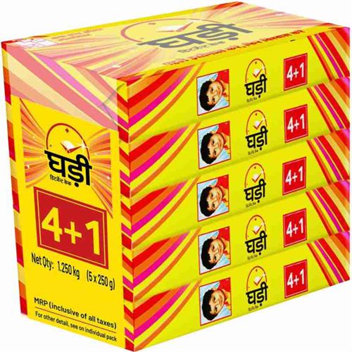 Ghadi Detergent Bar buy 4 get 1 FREE 250 gm each