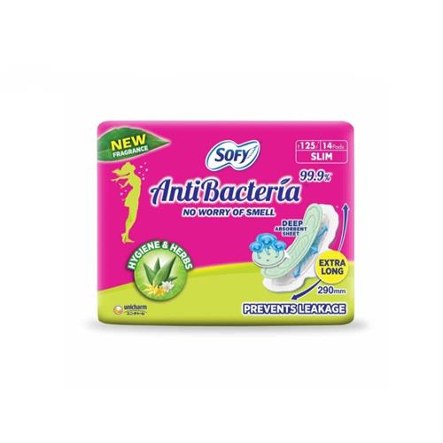 Sofy Anti Bacteria Extra Long Sanitary Pads  14 Pads