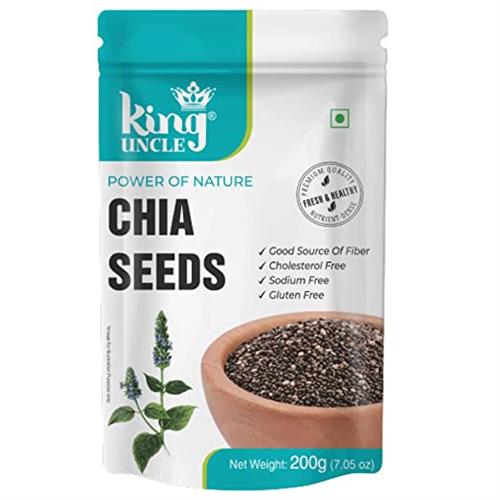 King Uncles Dry Fruits Raw Chia Seeds for Weight Loss 200 gm