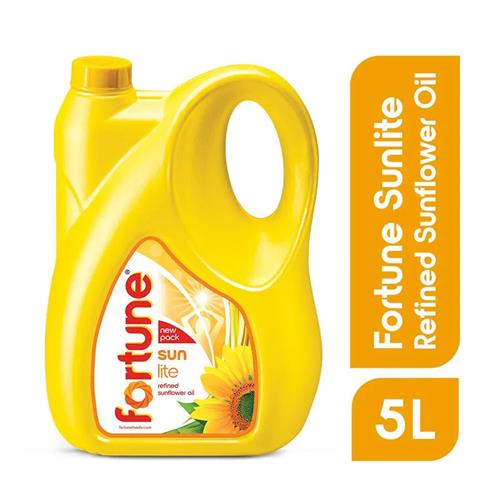 Fortune sunlite refined sunflower oil 5 litre can