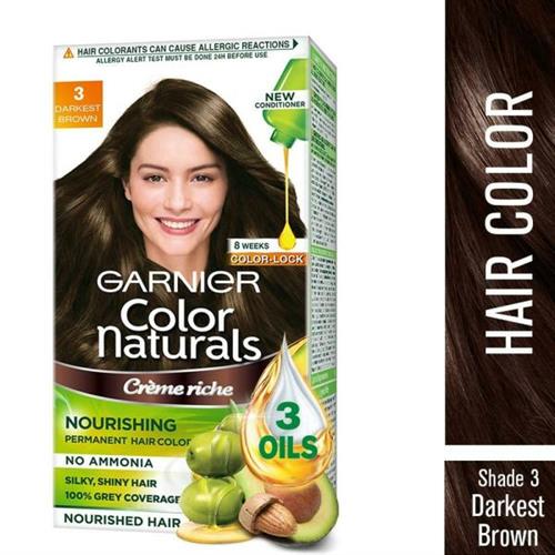 garnier  colour darkest brown 3  30 ml + 30 gm