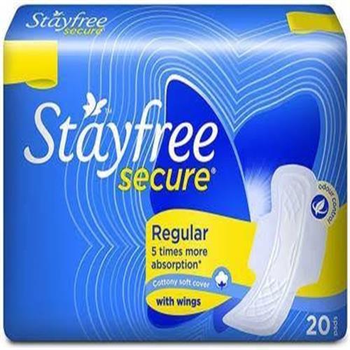 Stayfree Secure Cottony Soft Sanitary Pads - Regular,Pack of 20 Pads