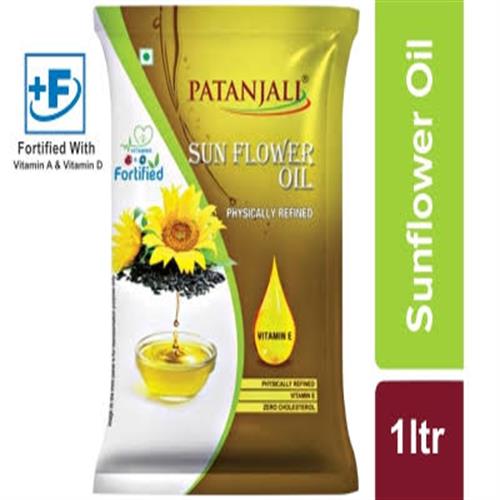 Patanjali sunflower oil1litre pouch