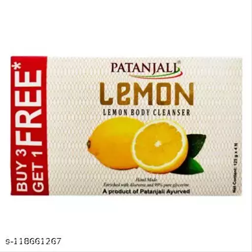 patanjali lemon body cleanser 4 pcs 125 gm each