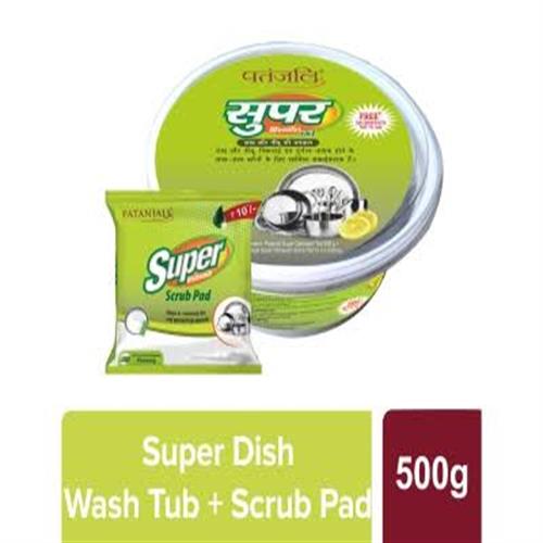 Patanjali super dishwash tub 500 gm FREE scrub pad worth Rs 10