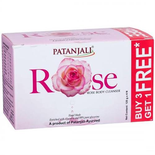 patanjali rose body cleanser soap 4 big soap 125 gm each