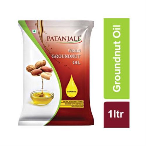 Patanjali virgin groundnut oil 1 litre pouch