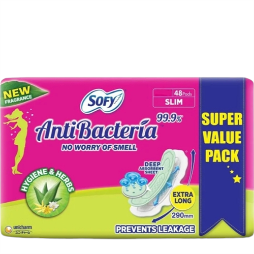 Sofy Anti Bacteria Extra Long Sanitary Pads 48 Pads