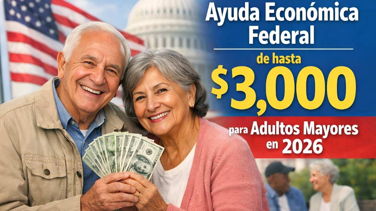 Ayuda económica federal de hasta $3,000 para adultos mayores en 2026: cómo aplicar paso a paso y fechas de pago previstas