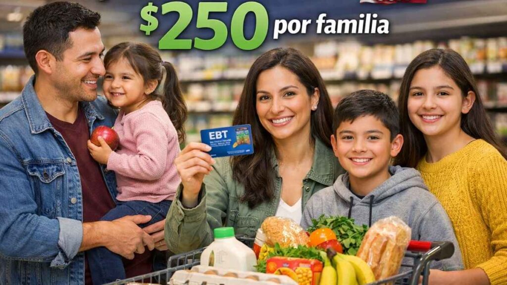 Ayuda SNAP de hasta $250 por familia: requisitos, aplicación en línea y depósitos confirmados febrero 2026